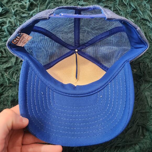 Vintage Bud Light Blue Mesh Trucker Hat Snapback Calhead Style 82 Adult - Picture 5 of 7